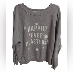 Wildfox oversized sweatshirt. Happily Ever Plastered.
